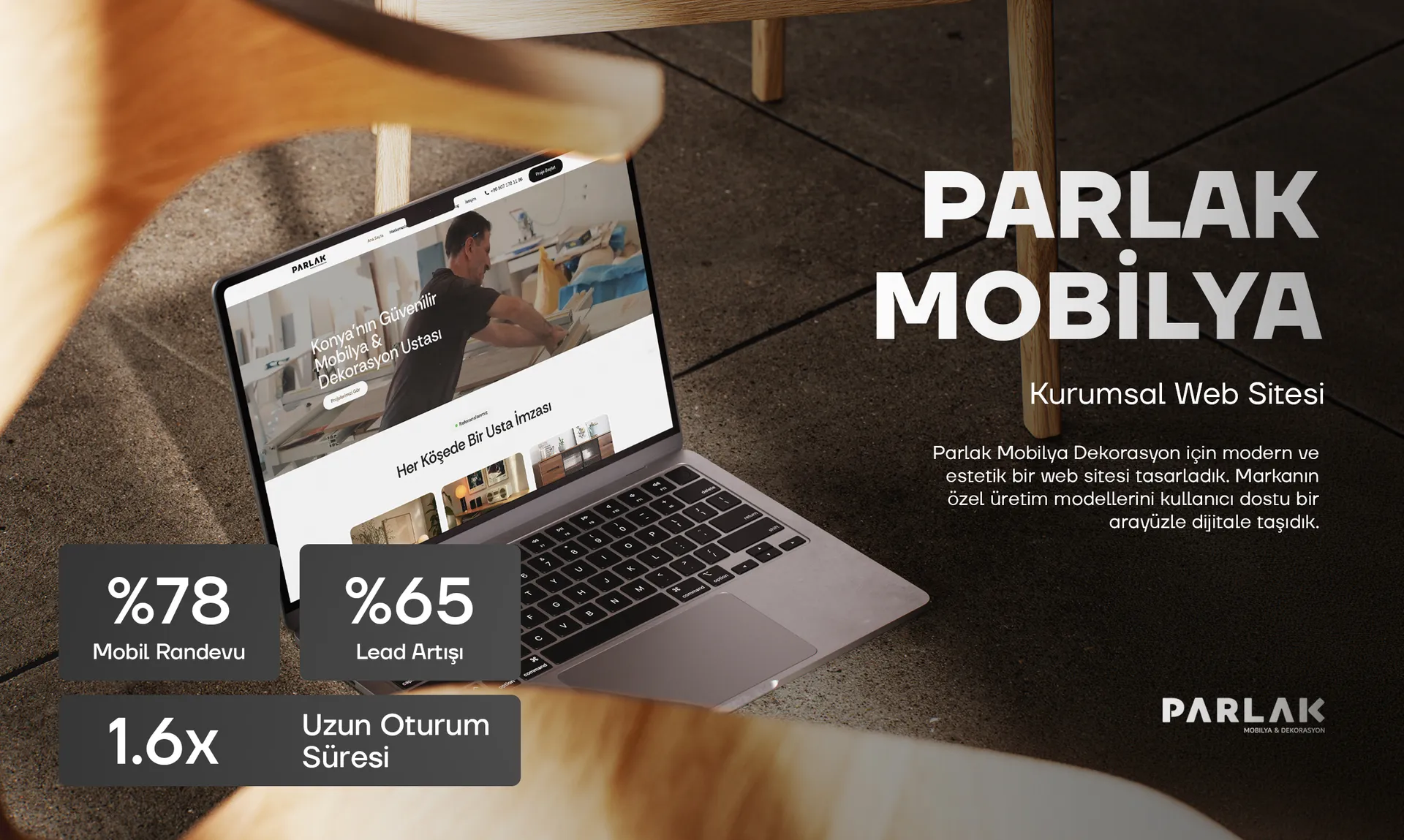 Parlak Mobilya web sitesi